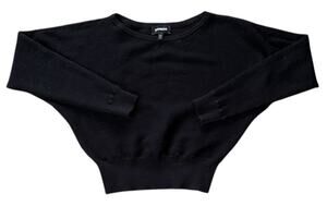 Express Ultra Soft Dolman Sleeve Crew Neck Black Sweater Small
